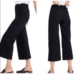 Madewell Emmett Wide Leg Crop - Black